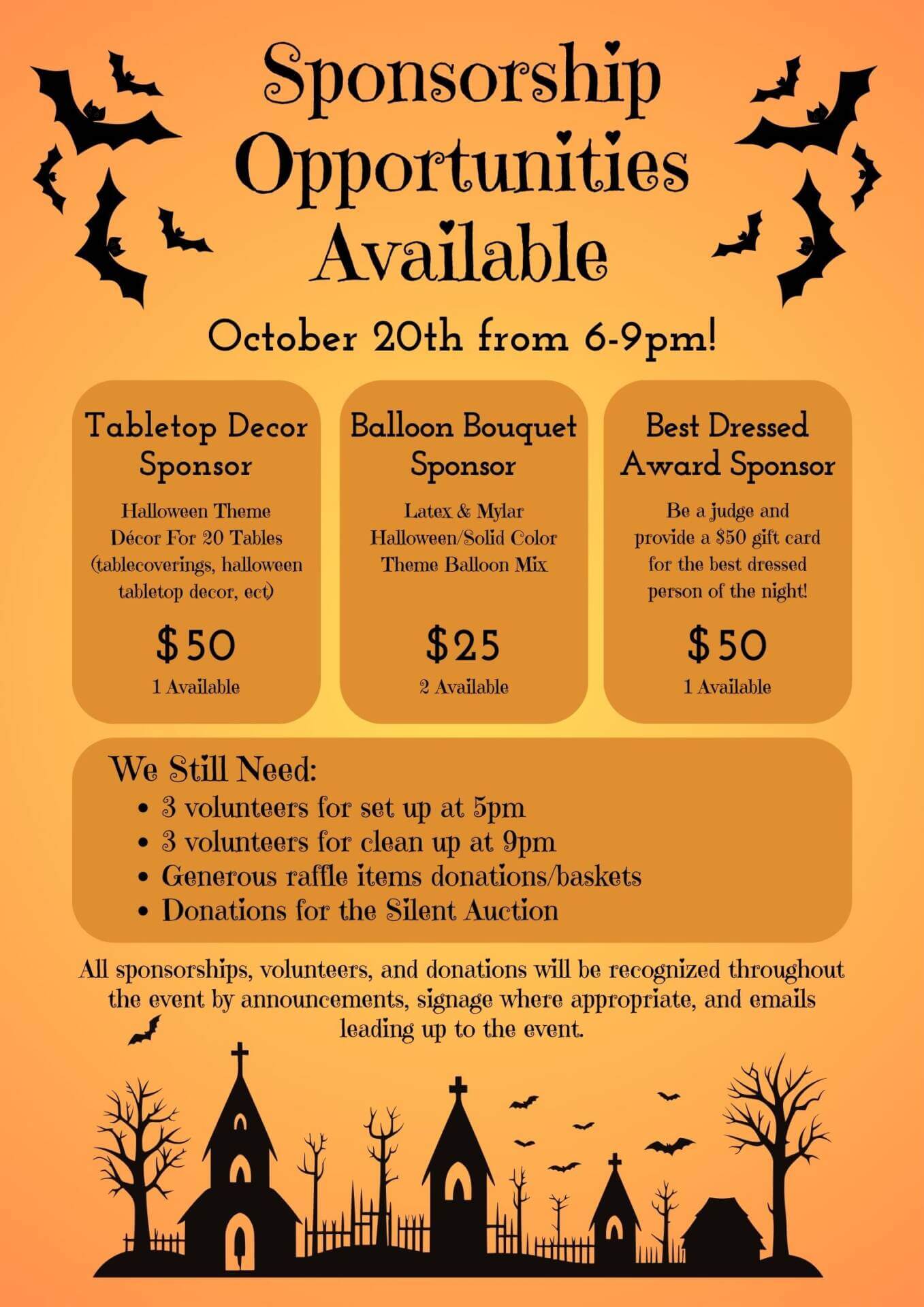 Abcs Fall Fundraiser With Date Back