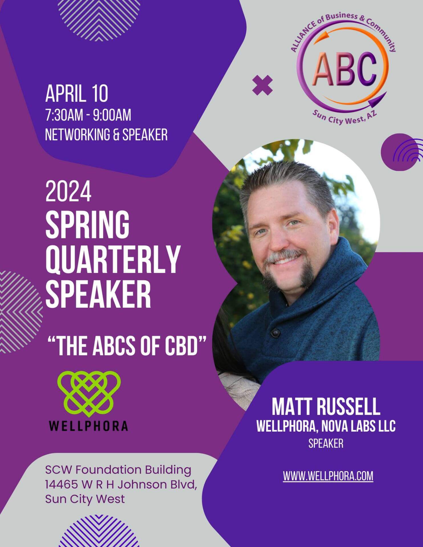 Quarterly Speaker Wellphora Matt Russell Flyer