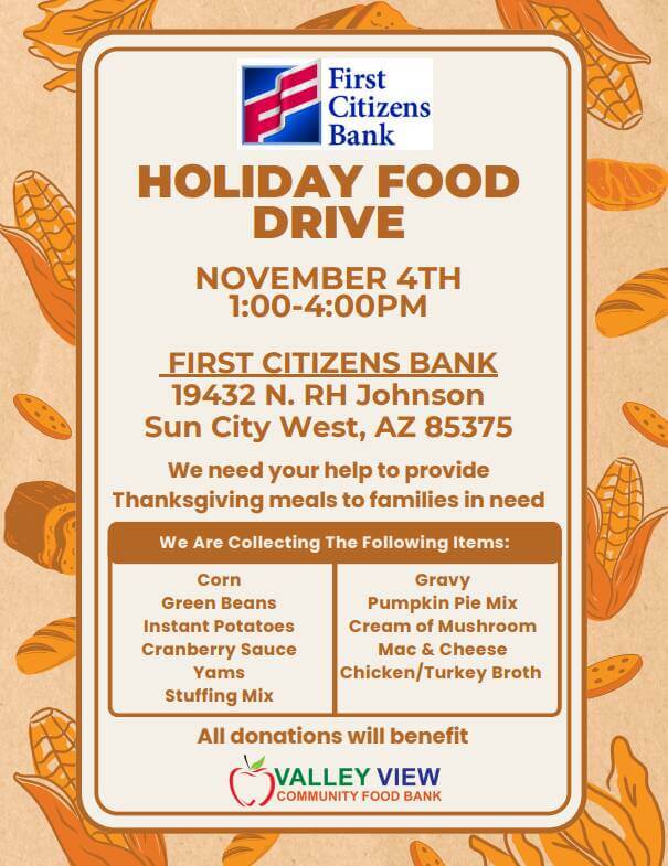 Valley View Food Bank And First Citizens Bank